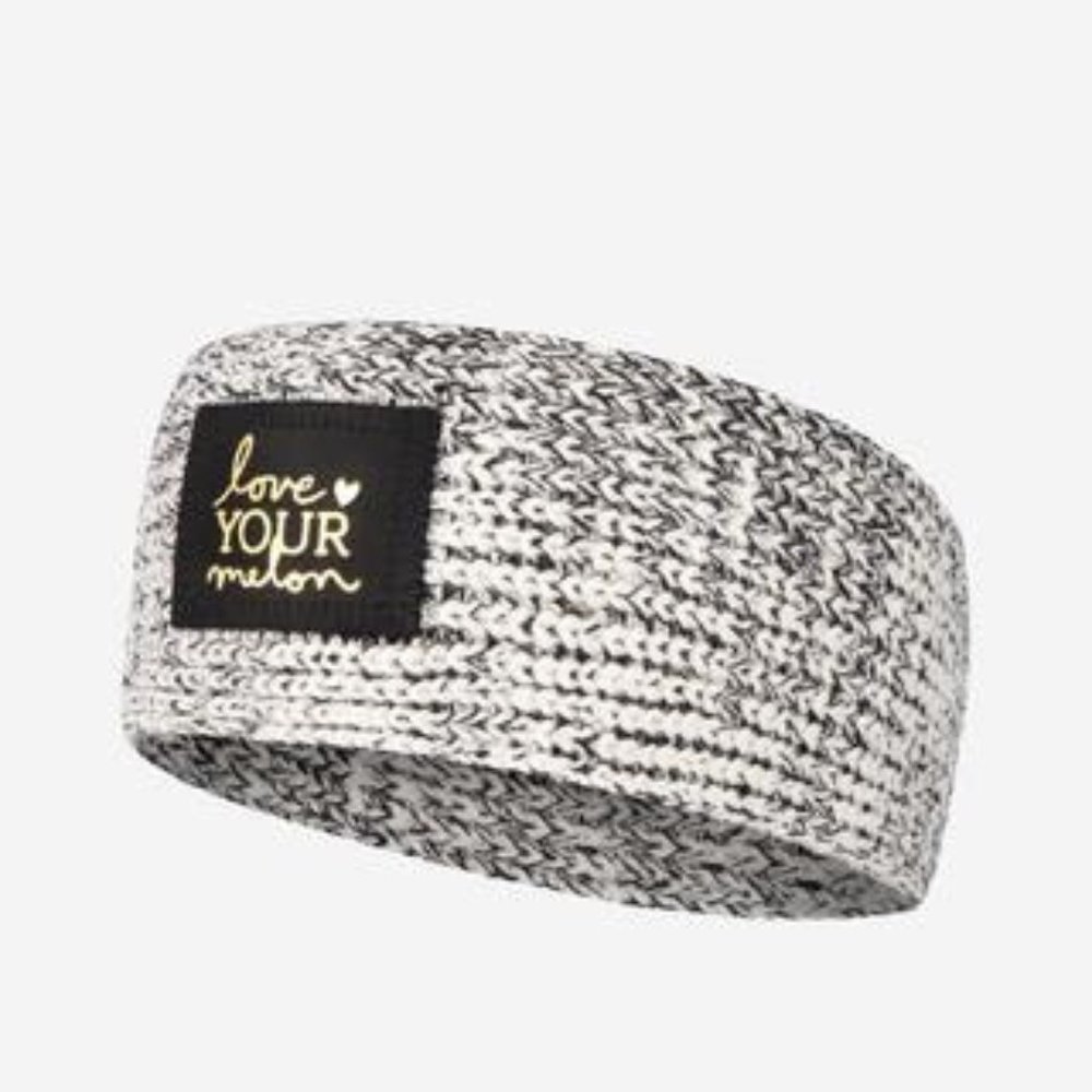 Love Your Melon Black Speckled Gold Knit Headband